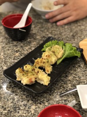 Vegan tempura shrimps at Chijuya Restaurant - Jing Xin Health Food in Bangkok