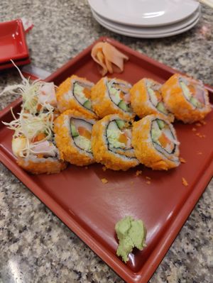 Carrot sushi at Chijuya Restaurant - Jing Xin Health Food in Bangkok