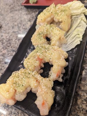 Fried shrimp at Chijuya Restaurant - Jing Xin Health Food in Bangkok