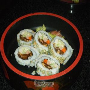 sushi- make sure to tell them no mayonnaise! at Chijuya Restaurant - Jing Xin Health Food in Bangkok