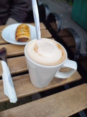 Oat latte at Mocha Beans in Westport