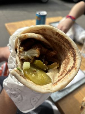 Roast cauliflower wrap  at Pita in North West London