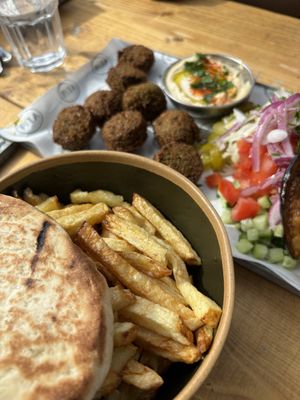 Chips and pitta  at Pita in North West London