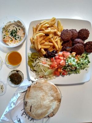 Falafel meal at Pita - Kentish Town in North West London