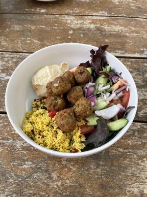 Falafel salad bowl  at The Lookout on the Quay in Looe