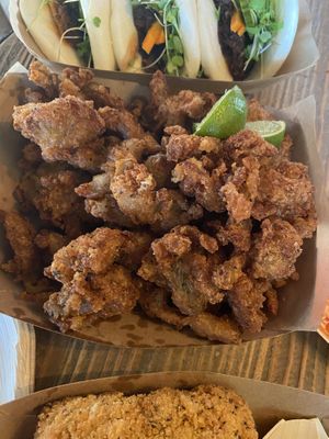 Vegan Oyster mushroom calamari  at Troy Beer Garden in Troy