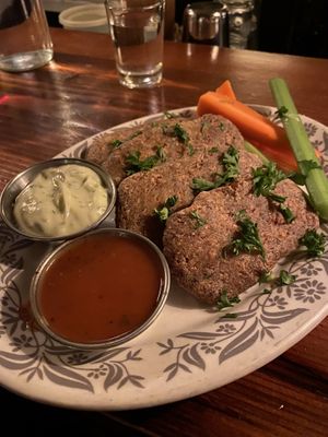 All flats chickpea wings #Veganuary at Troy Beer Garden in Troy