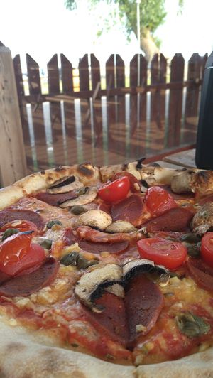 Vegan pizza at MALKA Pizza & Grill in Juodkrante