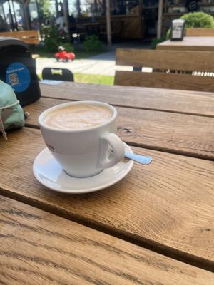 Cappuccino with plant milk  at MALKA Pizza & Grill in Juodkrante