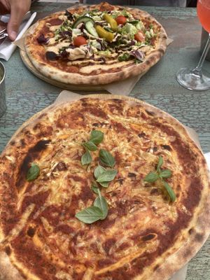 vegan kebab pizza and maggie  at Godhem Sour Café & Bar in Trollhattan