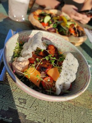 Evening bowl with tempeh at Godhem Sour Café & Bar in Trollhattan