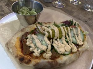 Vegan kebab pizza   at Godhem Sour Café & Bar in Trollhattan