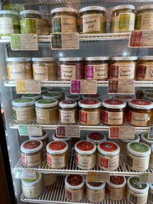 Vegan spreads.  
Trying all of them, one at a time. at Yom Yom Foodtique in Tulum