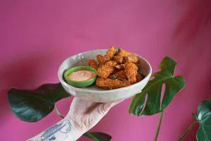 Crispy veggie fries at Bonobo Cafe in Christchurch