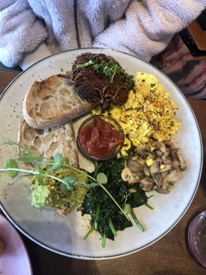 Big Vegan breakfast  at Bonobo Cafe in Christchurch