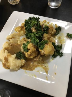 Agave mustard cauliflower special!   I always love their Buffalo cauliflower but this was a nice change.  Super yum!  at The Owl House in Rochester