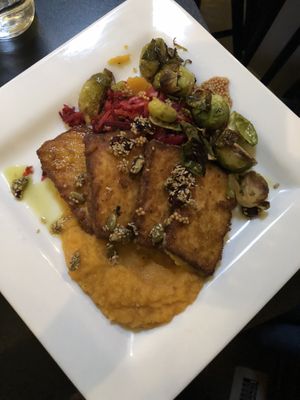 Smoked tofu dinner.    at The Owl House in Rochester