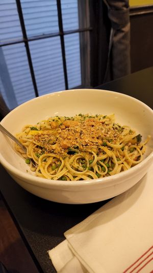 Spring pasta (I believe) at The Owl House in Rochester