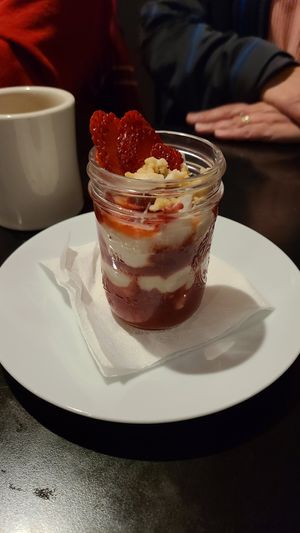 Strawberry trifle at The Owl House in Rochester