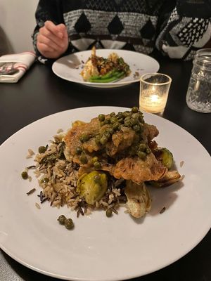 Fried oyster mushrooms - Valentine's Day Dinner at The Owl House in Rochester