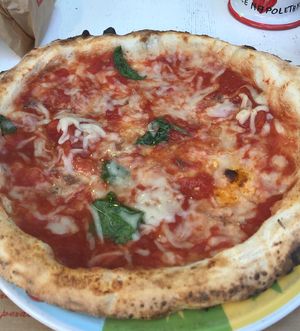 Vegan Pizza with the best rice Mozarella in my life!  at Rossopomodoro in Rimini