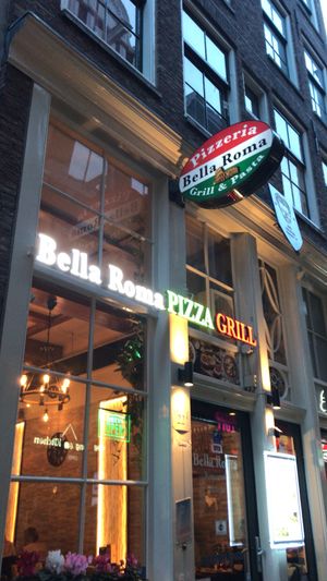 outside at Bella Roma in Amsterdam