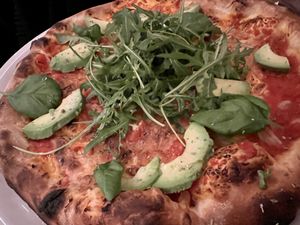 vegan pizza  at Bella Roma in Amsterdam