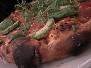 vegan pizza  at Bella Roma in Amsterdam