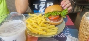 Husbands vegan burger (undercooked) at Sbionta in Rimini
