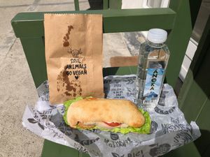Seitan sandwich. at Isla Vegana in Ushuaia