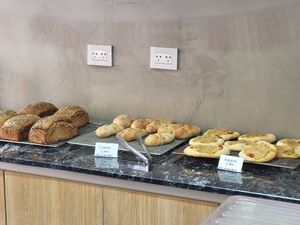 Calzone, bread at Isla Vegana in Ushuaia