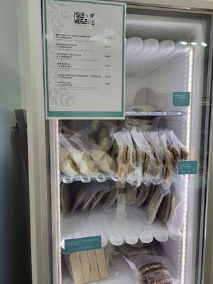 Frozen foods at Isla Vegana in Ushuaia