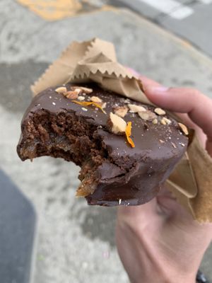 Alfajore with chestnut dulce de leche at Isla Vegana in Ushuaia