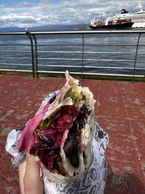 Nom nom I went to the waterfront to enjoy it was the best food I had since I arrived   at Isla Vegana in Ushuaia