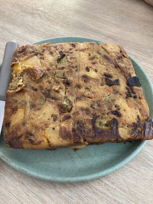 A gluten free vegan potato quiche type thing. I didn’t expect to devour it as quickly as I did.  at Isla Vegana in Ushuaia