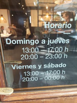 Opening times so as November 2023 at UDON in Burgos