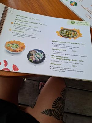 Menu at Spa Cafe in Koh Chang