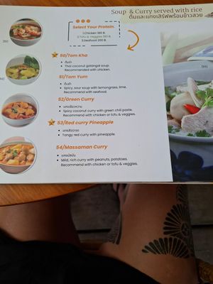 Menu at Spa Cafe in Koh Chang
