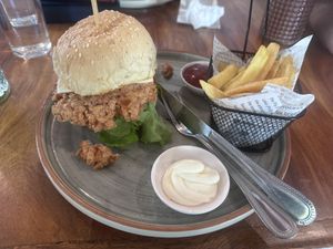 V meat burgerr  at Spa Cafe in Koh Chang