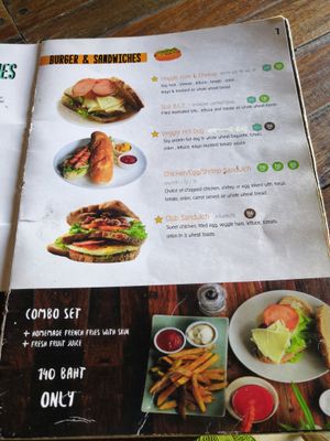 Menu at Spa Cafe in Koh Chang