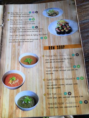 Menu at Spa Cafe in Koh Chang