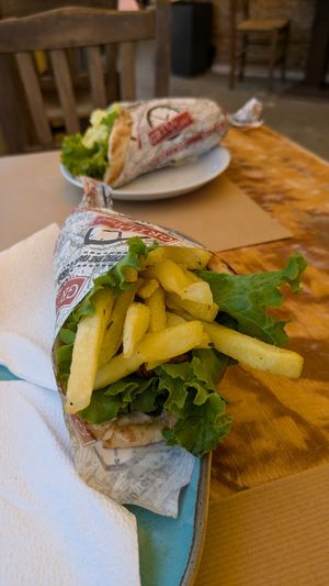 Falafel gyro at The Grill in Corfu