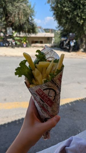 Falafel gyro at The Grill in Corfu