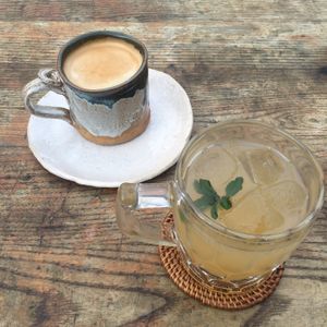 Drinks at Tane Cafe in Nagano