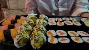 Vegan sushi at Mun Sushi Bar in Rome