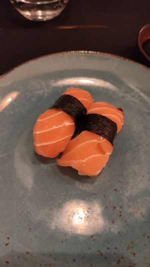 Nigiri tonno vegan at Mun Sushi Bar in Rome