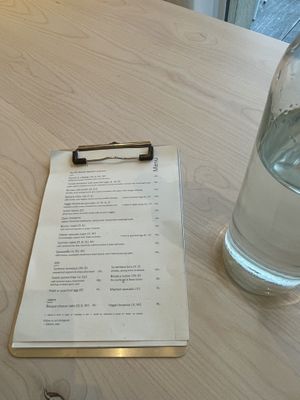 Menu at Kumi Oslobukta in Oslo