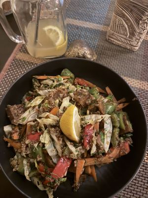 These seitan block were so good, forgot the name of the meal   at Veda House - Sofia in Sofia