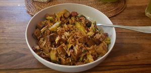 Basmati rice with tomato sauce and seitan at Veda House - Sofia in Sofia