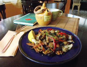 Cauliflower with smoked tea and walnuts. 
Taste I'll never forget! at Veda House - Sofia in Sofia